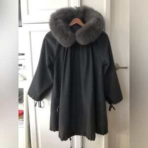 Pre-owned Diesel hooded wool cashmere coat SZ S